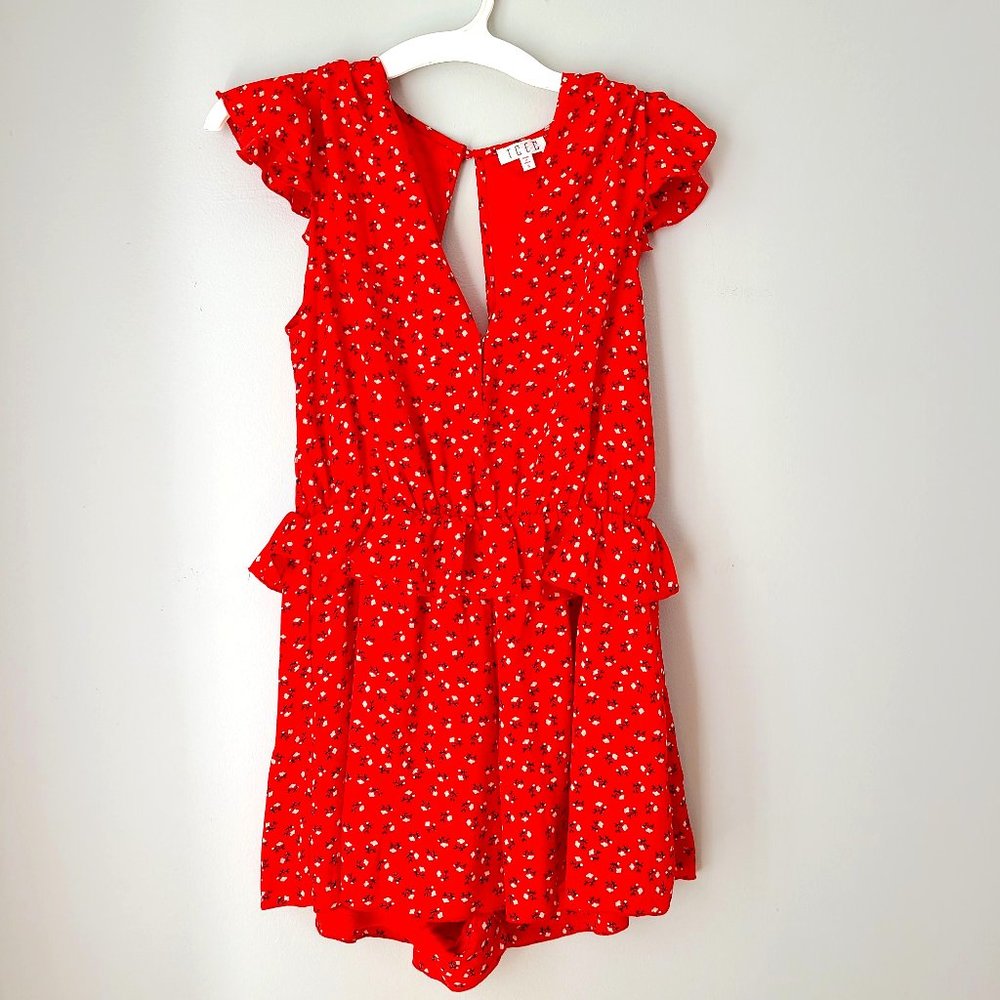 TCEC red romper size small worn once